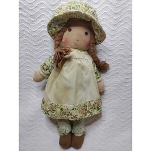 A9 Vintage 1970's HOLLY HOBBIE  Friend Heather 9" Rag Doll Knickerbocker Fabric